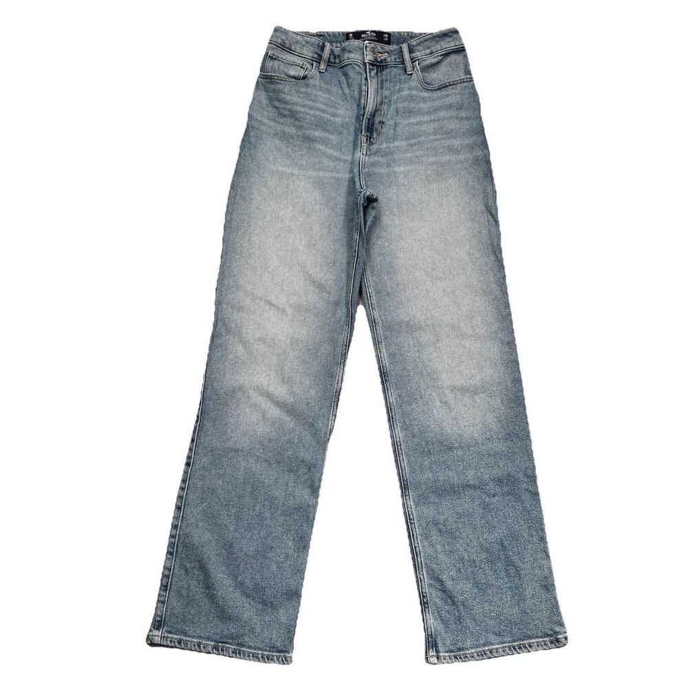 Hollister Ultra High Rise Dad Jeans 3 (27x29) Blue Straight Denim Juniors